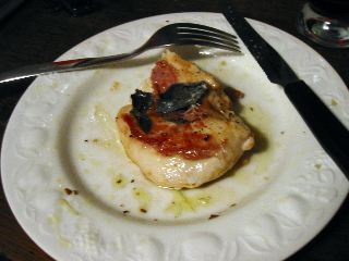 Saltimbocca on the plate