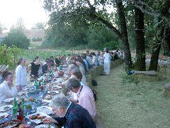 Dinner in full swing
