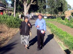 and the walk to the table