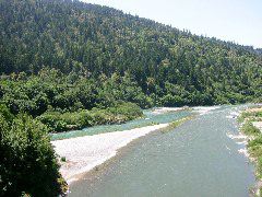 Trinity enters Klamath, Weitchpec