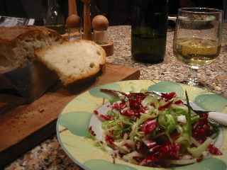 puntarelli and radicchio salad
